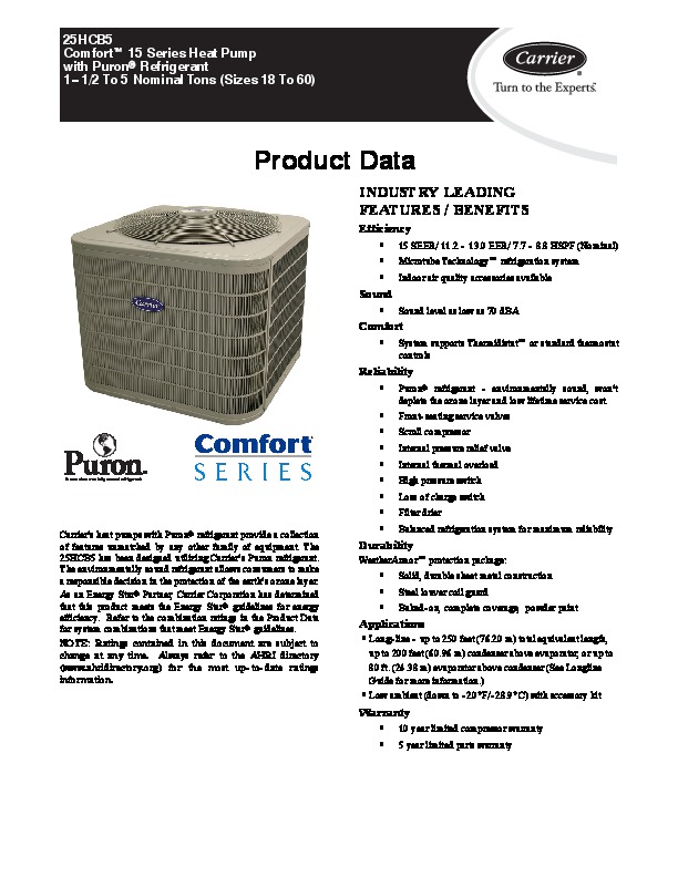 carrier xpression air conditioner manual